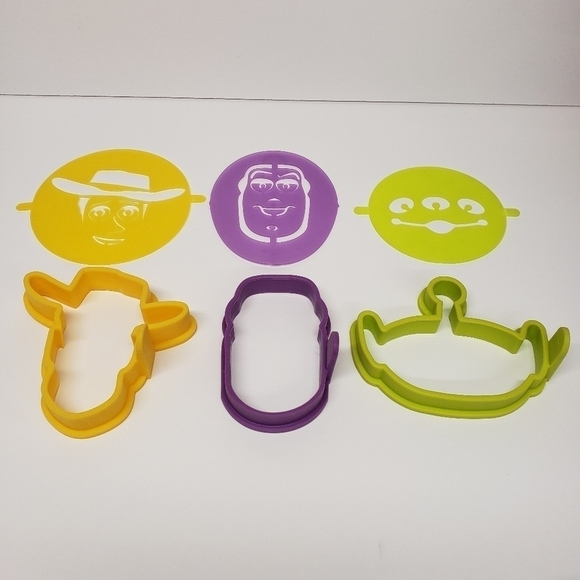 Pampered Chef Toy Story Pancake Molds and Stencils - Picture 1 of 5